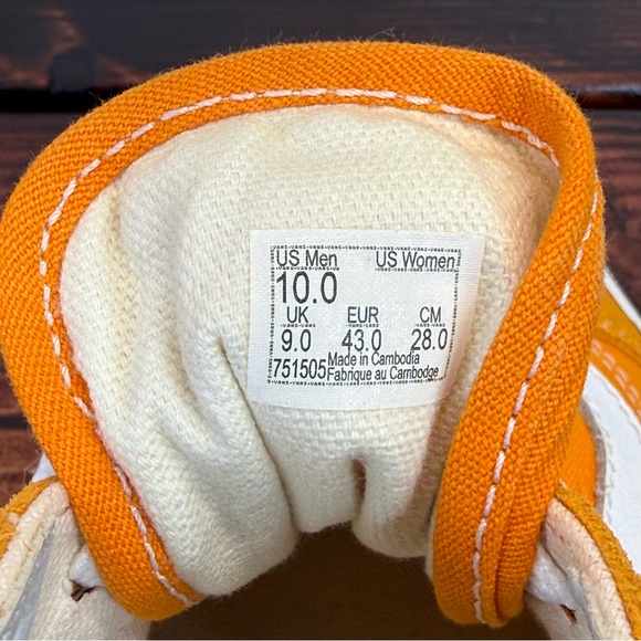 Vans Old Skool Orange Canvas & Suede Sneakers Men’s 10 - Picture 8 of 9